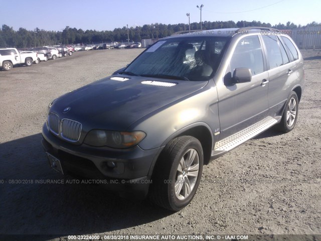 5UXFB53506LV24859 - 2006 BMW X5 4.4I GRAY photo 2