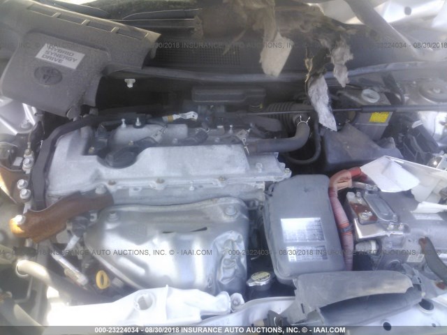 4T1BD1FK2CU011828 - 2012 TOYOTA CAMRY HYBRID/LE/XLE 银色 照片 10