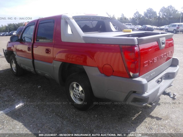 3GNEC13T92G105554 - 2002 CHEVROLET AVALANCHE C1500 RED photo 3