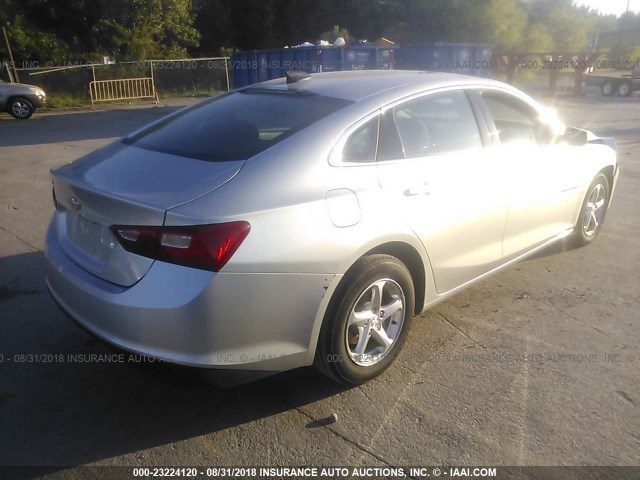 1G1ZB5ST2JF197086 - 2018 CHEVROLET MALIBU LS Gümüş foto 4