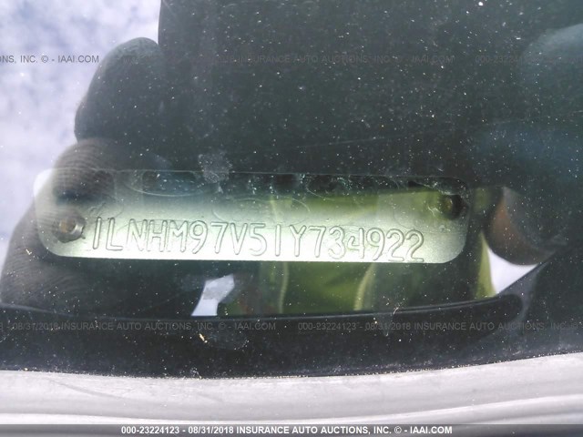 1LNHM97V51Y734922 - 2001 LINCOLN CONTINENTAL  黑色 照片 9