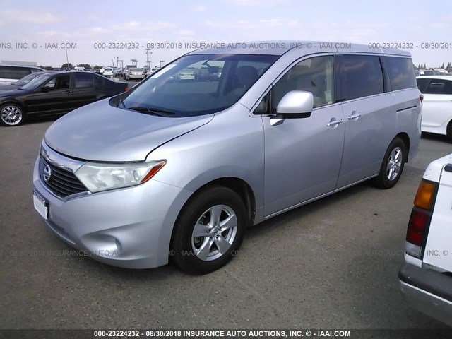 JN8AE2KP1D9065473 - 2013 NISSAN QUEST S/SV/SL/LE SILVER photo 2