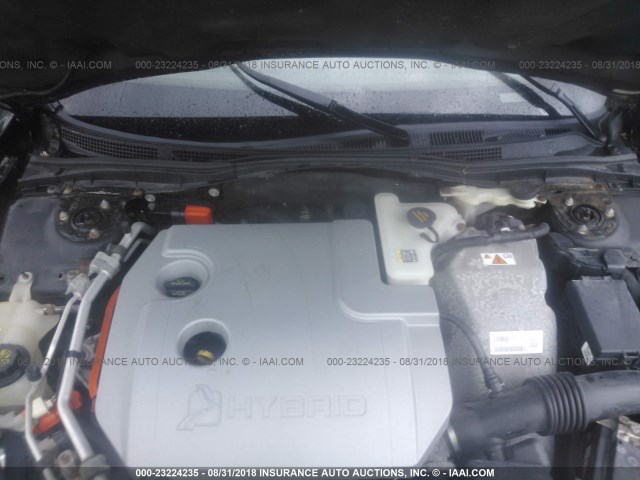 3FADP0L31AR431506 - 2010 FORD FUSION HYBRID BLACK photo 10