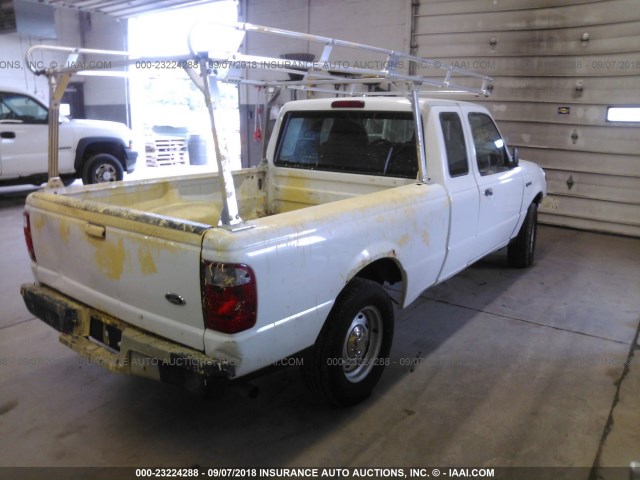 1FTYR14U94PB43814 - 2004 FORD RANGER SUPER CAB WHITE photo 4