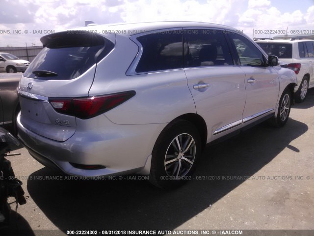 5N1DL0MN1JC507662 - 2018 INFINITI QX60 SILVER photo 4