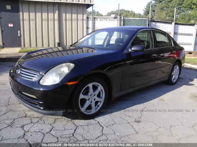 JNKCV51F54M703685 - 2004 INFINITI G35 BLACK photo 2