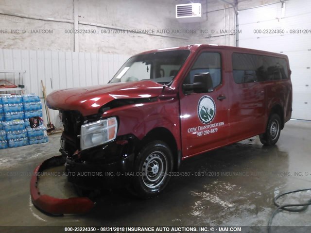 5BZBF0AA5GN854302 - 2016 NISSAN NV 3500/S/SV BURGUNDY photo 2