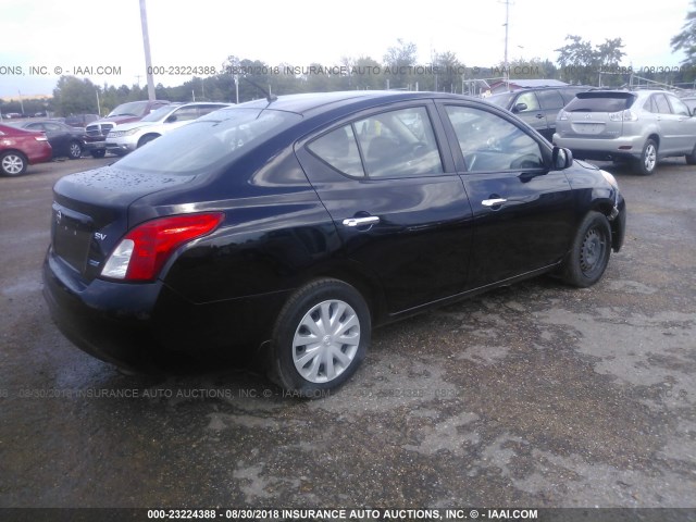 3N1CN7AP1CL854802 - 2012 NISSAN VERSA S/SV/SL BLACK photo 4