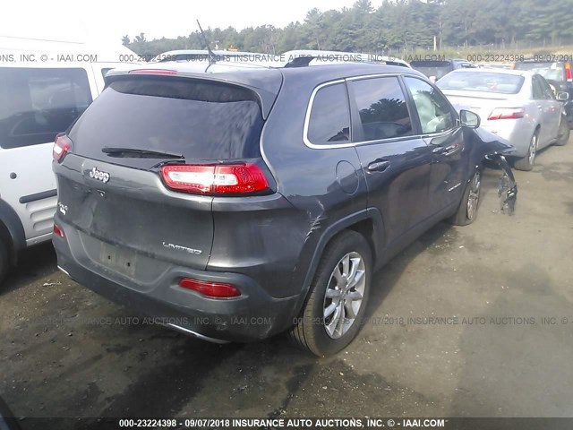 1C4PJMDB1EW173612 - 2014 JEEP CHEROKEE LIMITED GRAY photo 4