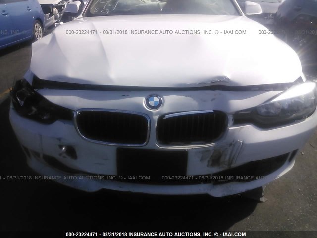 WBA3C1G51DNR46898 - 2013 BMW 328 I SULEV WHITE photo 6