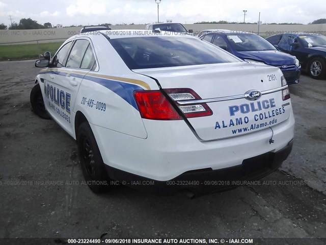 1FAHP2MK0GG104341 - 2016 FORD TAURUS POLICE INTERCEPTOR WHITE photo 3