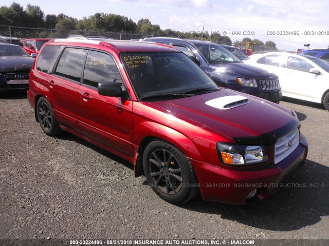 JF1SG69655H718558 - 2005 SUBARU FORESTER 2.5XT RED photo 1