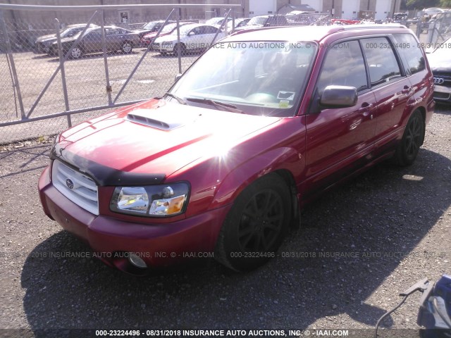 JF1SG69655H718558 - 2005 SUBARU FORESTER 2.5XT RED photo 2