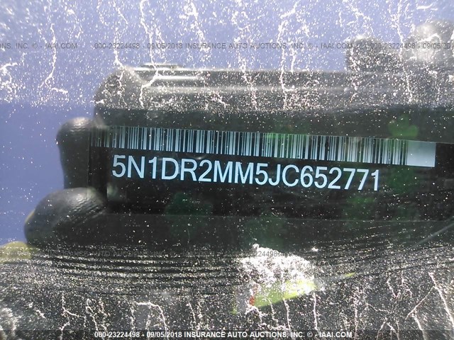 5N1DR2MM5JC652771 - 2018 NISSAN PATHFINDER S/SV/SL/PLATINUM 黑色 照片 9