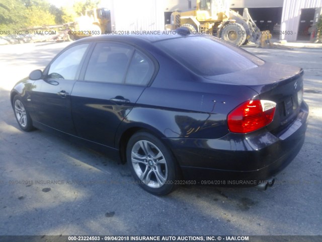 WBAVC73548KP39978 - 2008 BMW 328 XI SULEV Dark Blue photo 3