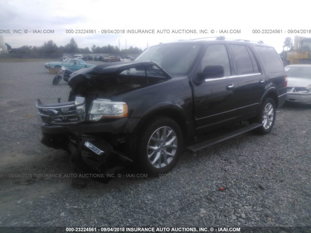 1FMJU1KT7FEF00928 - 2015 FORD EXPEDITION LIMITED BLACK photo 2