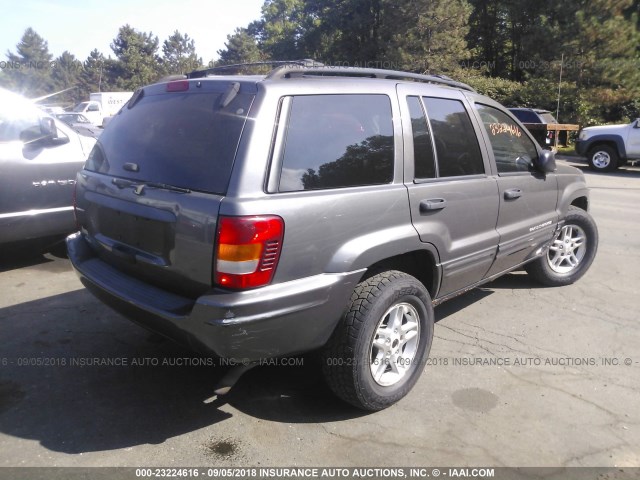 1J4GW48S54C254540 - 2004 JEEP GRAND CHEROKEE LAREDO/COLUMBIA/FREEDOM 灰色 照片 4