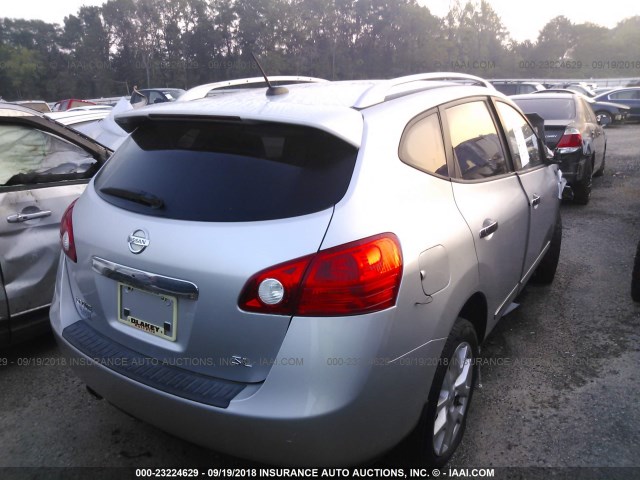 JN8AS5MT2BW565614 - 2011 NISSAN ROGUE S/SV/KROM SILVER photo 4