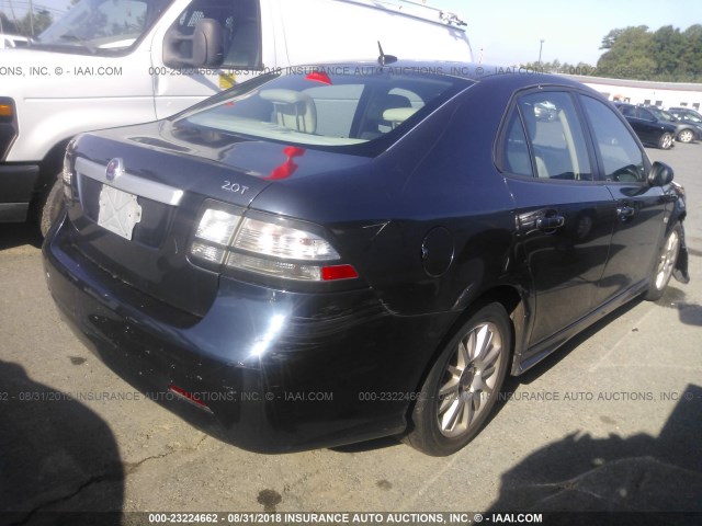 YS3FB49YX81110069 - 2008 SAAB 9-3 2.0T BLACK photo 4