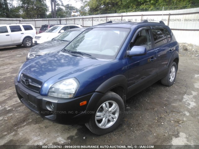 KM8JN12D86U450231 - 2006 HYUNDAI TUCSON GLS/LIMITED ლურჯი ფოტო 2
