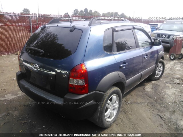 KM8JN12D86U450231 - 2006 HYUNDAI TUCSON GLS/LIMITED ლურჯი ფოტო 4