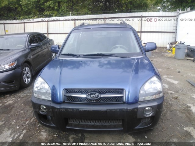 KM8JN12D86U450231 - 2006 HYUNDAI TUCSON GLS/LIMITED ლურჯი ფოტო 6