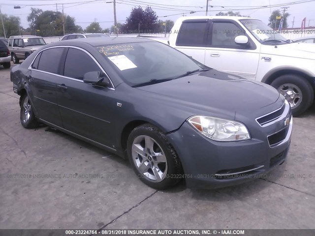 1G1ZH57B68F200113 - 2008 CHEVROLET MALIBU 1LT ნაცრისფერი ფოტო 1