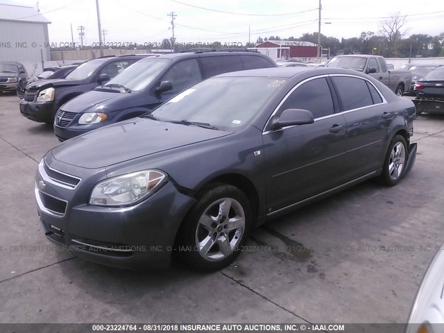 1G1ZH57B68F200113 - 2008 CHEVROLET MALIBU 1LT ნაცრისფერი ფოტო 2