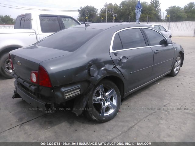 1G1ZH57B68F200113 - 2008 CHEVROLET MALIBU 1LT ნაცრისფერი ფოტო 4