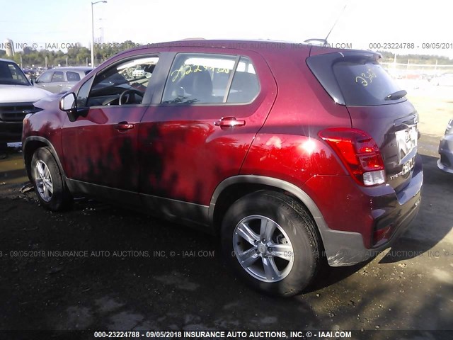 3GNCJNSB6HL223347 - 2017 CHEVROLET TRAX LS RED photo 3