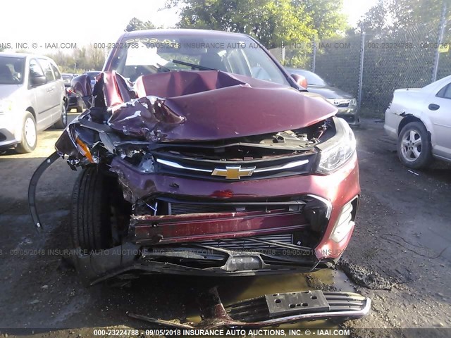 3GNCJNSB6HL223347 - 2017 CHEVROLET TRAX LS RED photo 6