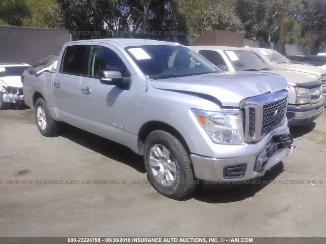 1N6AA1EJ1JN501036 - 2018 NISSAN TITAN S SILVER photo 1