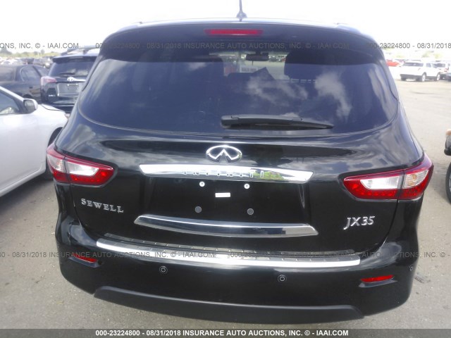 5N1AL0MN6DC340870 - 2013 INFINITI JX35 BLACK photo 6