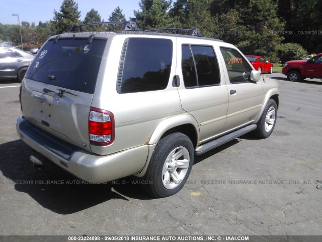 JN8DR09Y23W802877 - 2003 NISSAN PATHFINDER LE/SE BEIGE photo 4