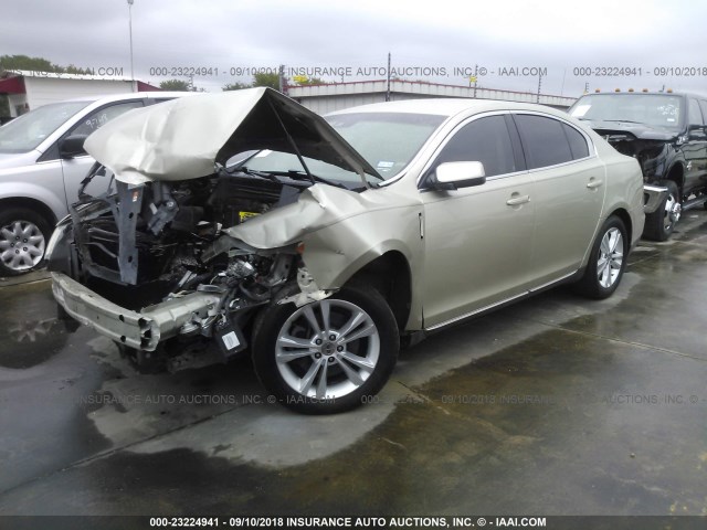1LNHL9DR1BG608946 - 2011 LINCOLN MKS GOLD photo 2