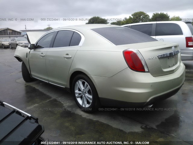 1LNHL9DR1BG608946 - 2011 LINCOLN MKS GOLD photo 3