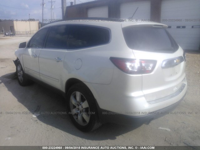 1GNKRJKD8EJ214229 - 2014 CHEVROLET TRAVERSE LTZ WHITE photo 3