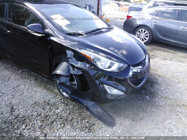 KMHDH6AH6EU027703 - 2014 HYUNDAI ELANTRA COUPE GS/SE BLACK photo 6