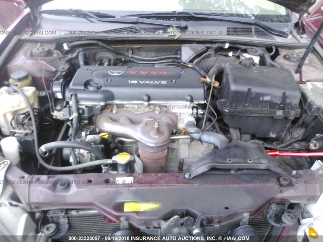 4T1BE32KX5U015997 - 2005 TOYOTA CAMRY LE/XLE/SE Қызыл фото 10