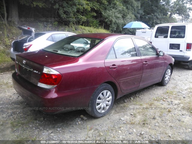 4T1BE32KX5U015997 - 2005 TOYOTA CAMRY LE/XLE/SE Қызыл фото 4