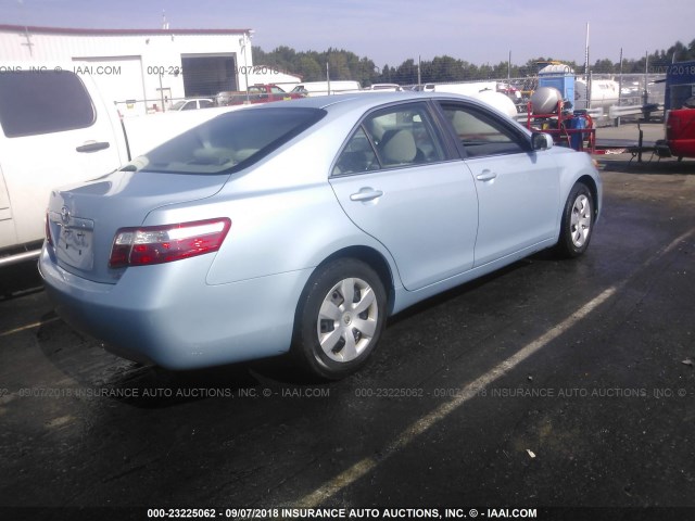 4T1BE46K38U786936 - 2008 TOYOTA CAMRY CE/LE/XLE/SE BLUE photo 4