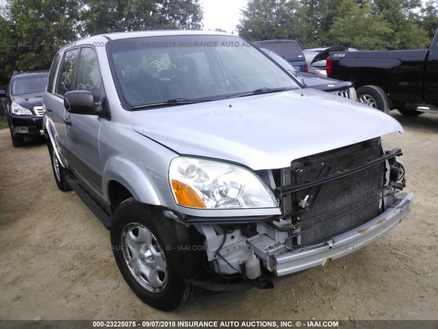 2HKYF18194H616941 - 2004 HONDA PILOT LX SILVER photo 1