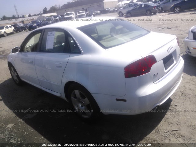 WAUDF78E68A037971 - 2008 AUDI A4 2.0T QUATTRO WHITE photo 3