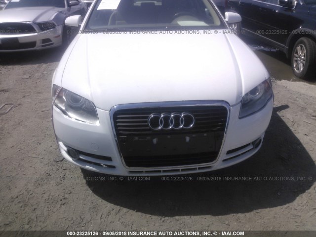 WAUDF78E68A037971 - 2008 AUDI A4 2.0T QUATTRO WHITE photo 6