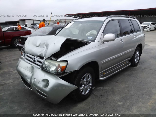 JTEEP21AX40007141 - 2004 TOYOTA HIGHLANDER SILVER photo 2