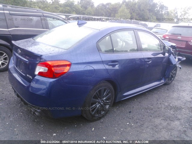 JF1VA1D62F9809159 - 2015 SUBARU WRX PREMIUM BLUE photo 4