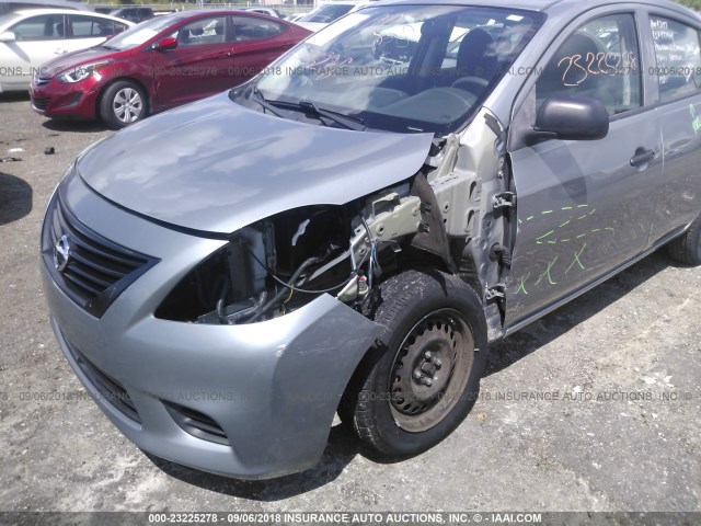 3N1CN7APXCL845824 - 2012 NISSAN VERSA S/SV/SL GRAY photo 6