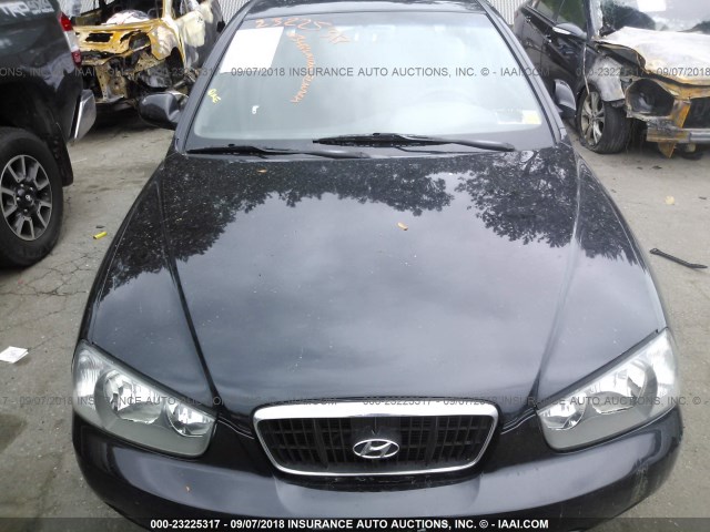 KMHDN45D43U625922 - 2003 HYUNDAI ELANTRA GLS/GT BLACK photo 6