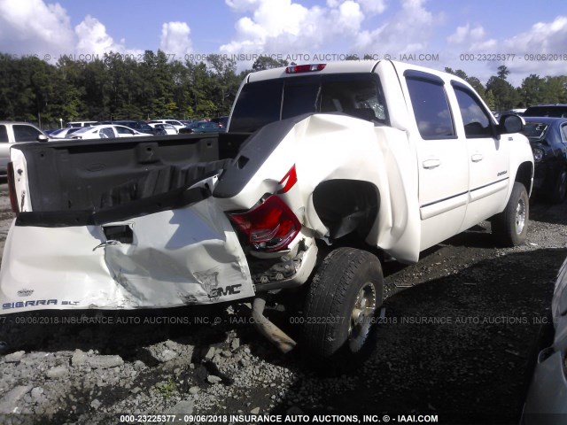 3GTP2WE70DG211556 - 2013 GMC SIERRA K1500 SLT WHITE photo 4