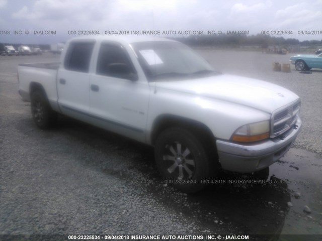 1B7GL2AN91S121675 - 2001 DODGE DAKOTA QUAD WHITE photo 1